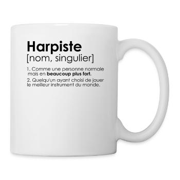 harpiste harpe humour definition - Mug blanc - blanc - Droite