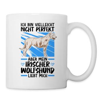 Mein Irischer Wolfshund liebt mich Wolfhound - Tasse - Weiß - Rechts