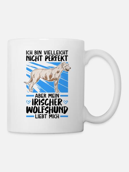 Mein Irischer Wolfshund liebt mich Wolfhound - Tasse - Weiß