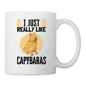 Ich mag Capybaras südamerikanisches Capybara - Tasse - Weiß - Rechts
