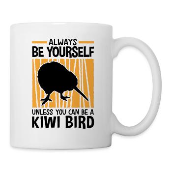 Sei ein Kiwi Vogel Neuseeland Schnepfenstrauß - Tasse - Weiß - Rechts