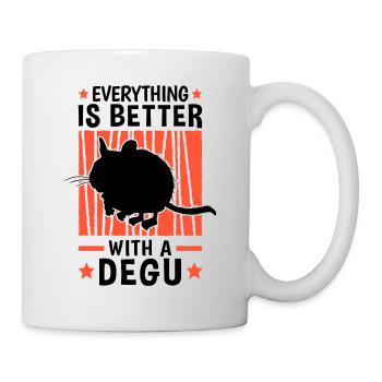 Everything is better with Degus Ordinary Degu - Mug - white - Right