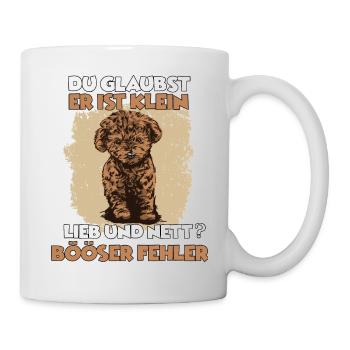 Süßes Pudel Hundehalter Geschenkidee Zwergpudel - Tasse - Weiß - Rechts
