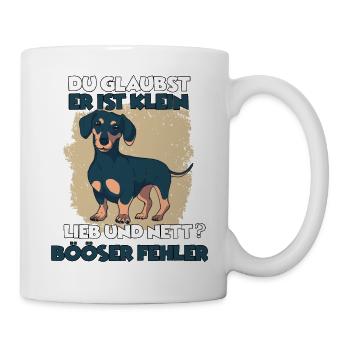 Witziges Dackel Hundehalter Geschenk Süßes Dackel - Tasse - Weiß - Rechts