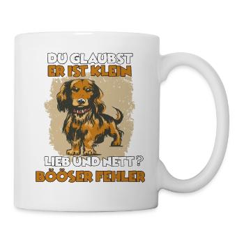 Lustiges Dackel Geschenk für Dackel Hundeliebhaber - Tasse - Weiß - Rechts
