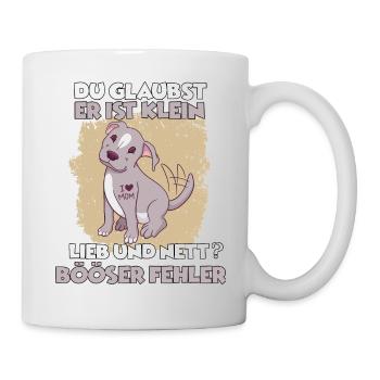 Pitbull Terrier Hundeliebhaber Geschenk Pit Bull - Tasse - Weiß - Rechts