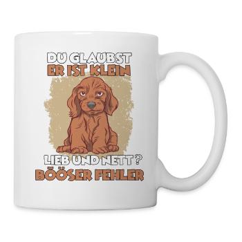 Dackel Hundehalter Langhaardackel Hundeliebhaber - Tasse - Weiß - Rechts