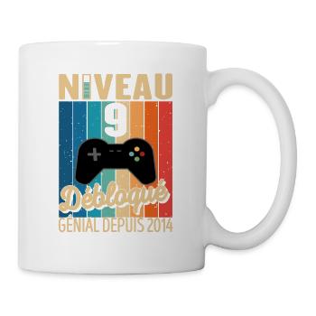 9 Ans 2014 Anniversaire Cadeau Citation Gamer - Mug blanc - blanc - Droite