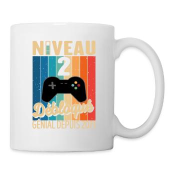 2 Ans 2021 Anniversaire Cadeau Citation Gamer - Mug blanc - blanc - Droite