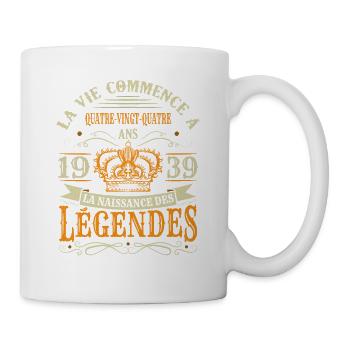 84 Ans 1939 Joyeux Anniversaire Vintage Perfection - Mug blanc - blanc - Droite