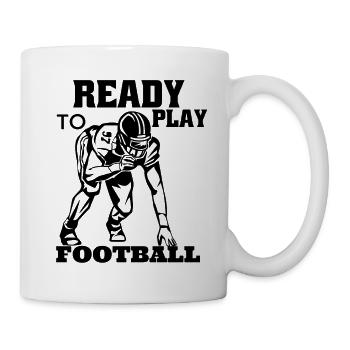 Bereit zum Fußballspielen - Tasse - Weiß - Rechts