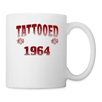 Tattooed Since 1964 Red Rose Theme - Mug - white - Right