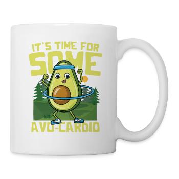 It's Time For Some Avo-Cardio - Tasse - Weiß - Rechts