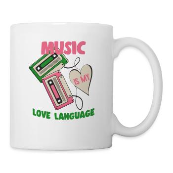 Music Is My Love Language mixtape retro cassettes - Mug - white - Right