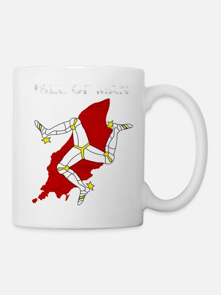 Île de Man Flagge Triskele Drapeau de l’île de Man - Mug blanc - blanc