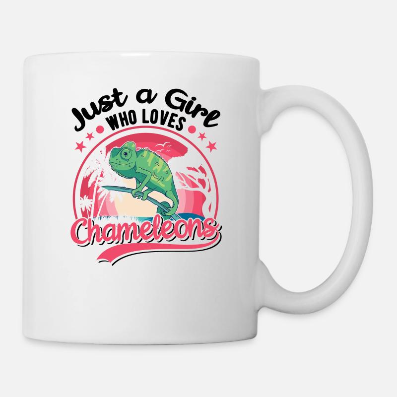 Juste une fille qui aime les caméléons Le caméléon du caméléon - Mug blanc - blanc