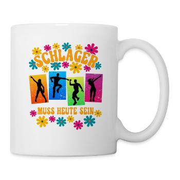 Schlagerparty Schlager - Tasse - Weiß - Rechts