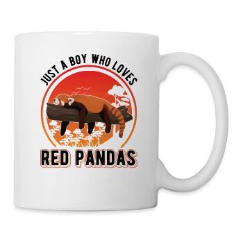 Panda roux Garçon Panda rouge - Mug blanc - blanc - Droite
