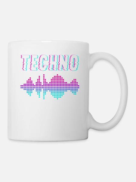 Techno Musik - Tasse - Weiß