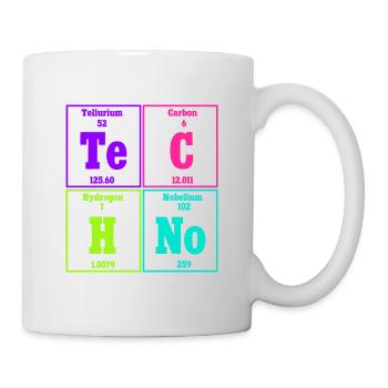 Techno Musik Rave Techno Periodensystem - Tasse - Weiß - Rechts