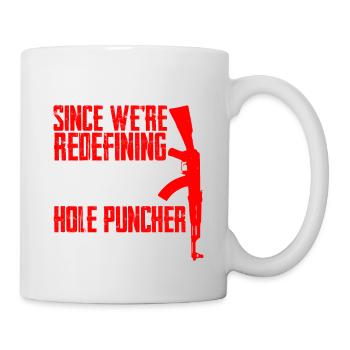 This is a cordless hole puncher 2 - Mug - white - Right