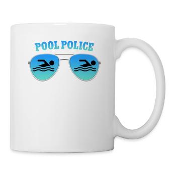 Pool Police Rettungsschwimmer Bademeister - Tasse - Weiß - Rechts