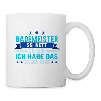 Rettungsschwimmer Bademeister - Tasse - Weiß - Rechts