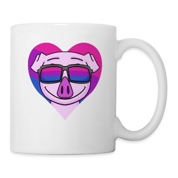 Bisexuell Schwein Geschenk - Tasse - Weiß - Rechts