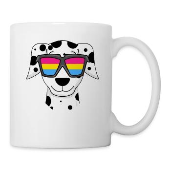 Pansexual Dalmatian dog - dog with glasses - Mug - white - Right