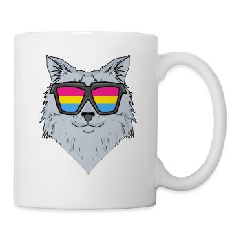 Chat sibérien pansexuel - Chat avec lunettes - Mug blanc - blanc - Droite