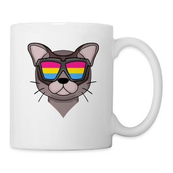 Chat pansexuel de Birmanie - Chat avec lunettes - Mug blanc - blanc - Droite