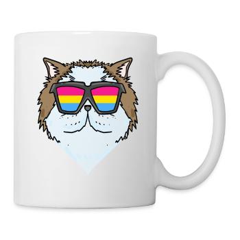 Pansexuell Perserkatze - Katze mit Brille - Tasse - Weiß - Rechts