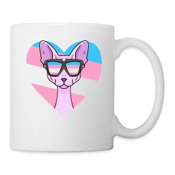 Transgender Transsexuell Sphynx Katze Geschenk - Tasse - Weiß - Rechts