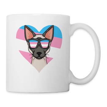 Transgender Transsexuell Siamkatze Katze Geschenk - Tasse - Weiß - Rechts