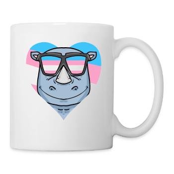 Transgender Transsexuell Nashorn Geschenk - Tasse - Weiß - Rechts