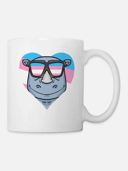 Transgender Transsexuell Nashorn Geschenk - Tasse - Weiß