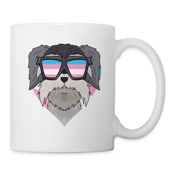 Transgender Transsexuell Schnauzer Hund Geschenk - Tasse - Weiß - Rechts