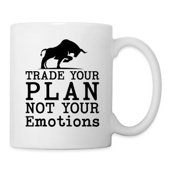 Tradez votre plan pas vos émotions Citations des investisseurs - Mug blanc - blanc - Droite