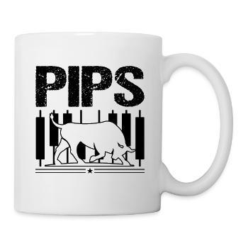 Pips Funny Forex Trader Trading Fan Odds - Mug - white - Right
