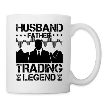 Husband Father Trading Legend Funny Trader Quote - Mug - white - Right