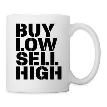 Acheter Low Sell High Funny Trading Investisseur Crypto - Mug blanc - blanc - Droite
