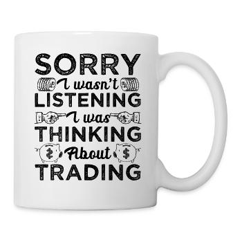 Désolé, je n’écoutais pas Funny Crypto Trader - Mug blanc - blanc - Droite