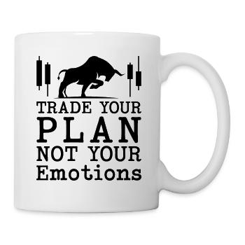 Tradez votre plan pas vos émotions Marché haussier - Mug blanc - blanc - Droite