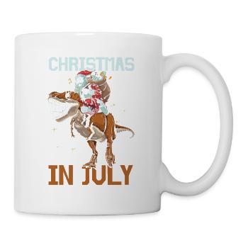 Drôle de vacances d’été à la plage Noël en juillet - Mug blanc - blanc - Droite