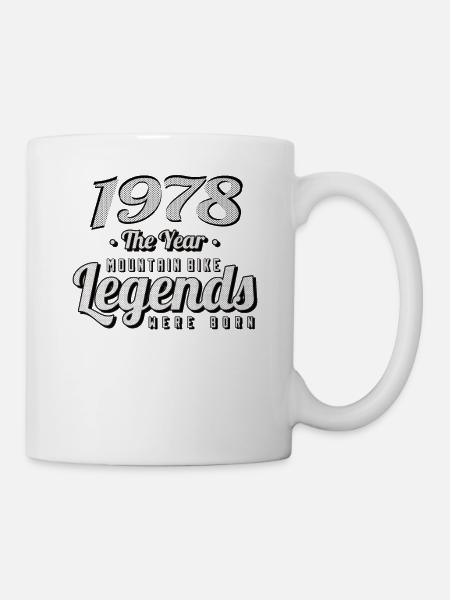 MTB-Mountainbiker 1978 Jahrgang Geburtstag MTB - Tasse - Weiß