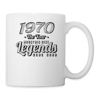 VTT-Mountainbiker 1970 Né Anniversaire VTT - Mug blanc - blanc - Droite
