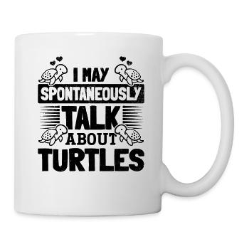 Cute Sea Turtle Quote I can spontaneously about - Mug - white - Right
