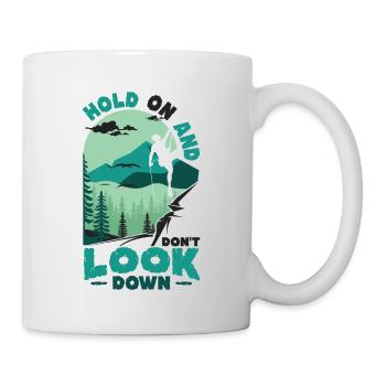 Don't Look Down Bouldering,Rock Climbing. - Mug - white - Right