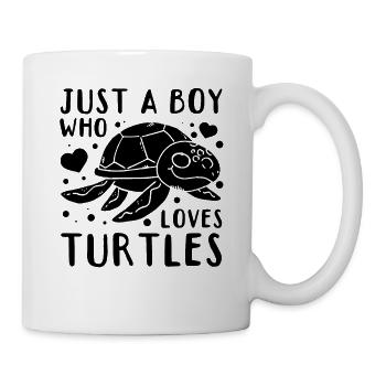 Mignon Turtle Lovers Sea Turtle - Seulement - Mug blanc - blanc - Droite