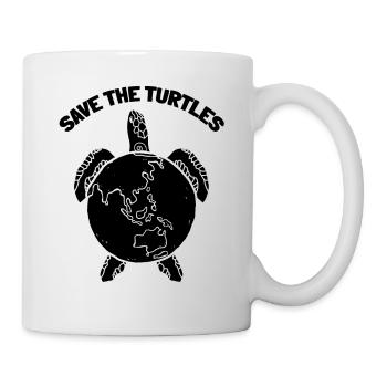 Tortue Environnement Jour de la Terre Tortues de mer - Mug blanc - blanc - Droite